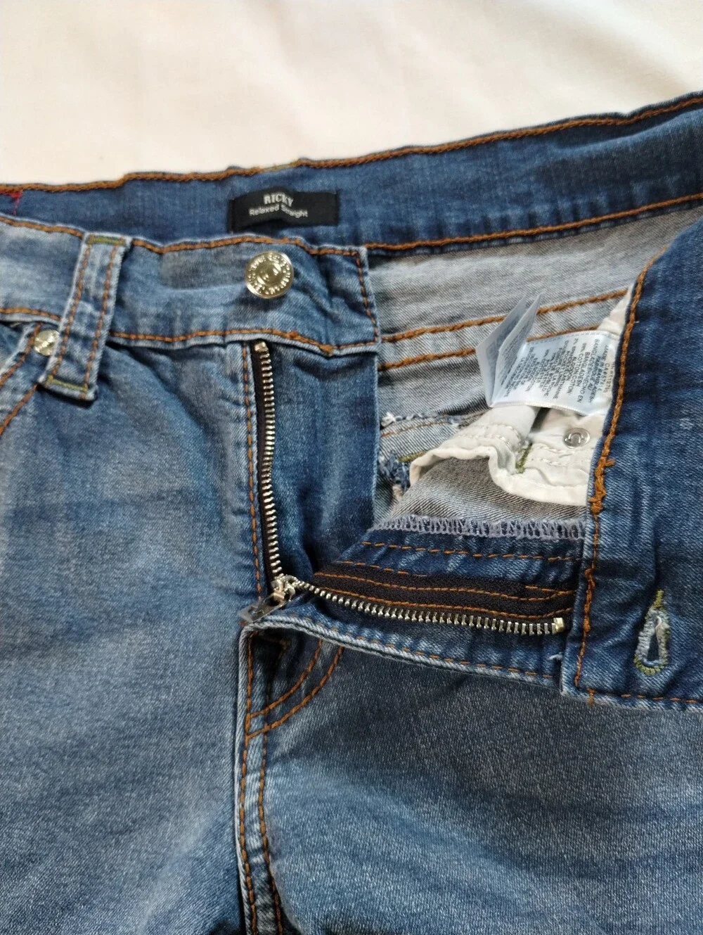 True Religion Men's Medium Blue Straight Jeans